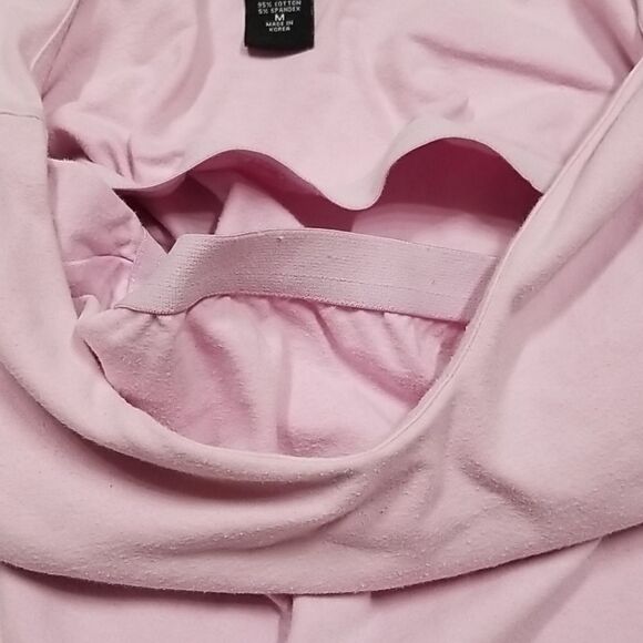 🎁5/$25 Moda International Shirt Women's Medium Pink Short Sleeve Exercise - Picture 4 of 5